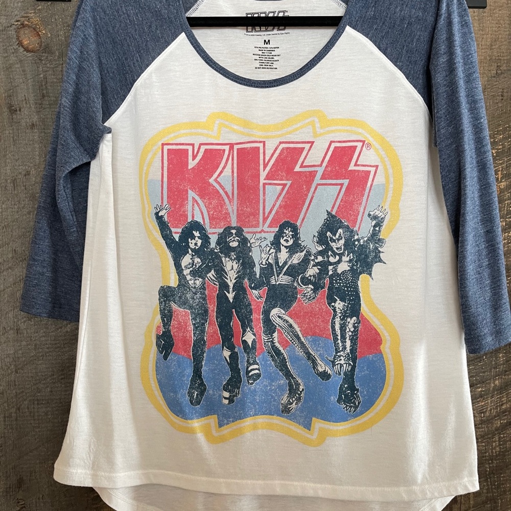 KISS baseball band tee
